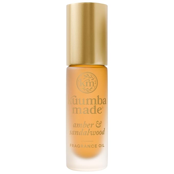 Kuumba Made Amber & Sandalwood Fragrance Oil, Long-Lasting Scented Oil Perfume Roller, Vegan, Alcohol-Free, 0.15 Fl Oz