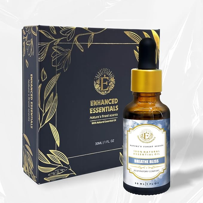 Breathe Bliss Essential Oil Blend – Cool, Fresh, Clearing Botanical Aroma – for Easy Breathing, Diffusers & Personal Inhalation – 30 ml