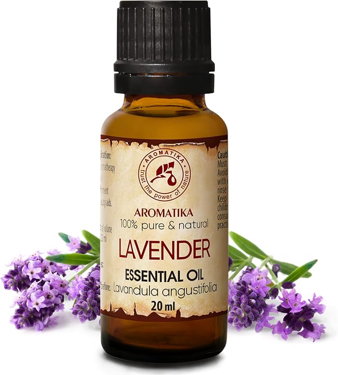 Lavender Essential Oils 0.68 Fl Oz - Lavanda Essential Oil - Lavandula Angustifolia - Bulgaria - 100% Pure - Beauty - Aromatherapy - Massage - Diffuser - Aroma Lamp - Relax