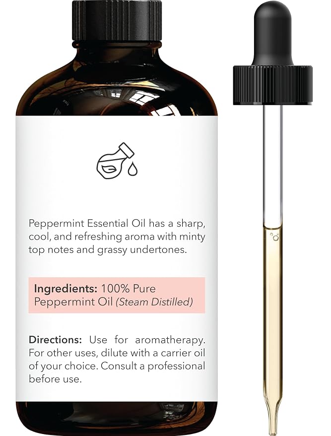 Brooklyn Botany 4 Fl Oz Therapeutic Grade Tea Tree & Peppermint Essential Oil Set - 100% Pure & Natural - Essential Oil for Aromatherapy and Diffuser