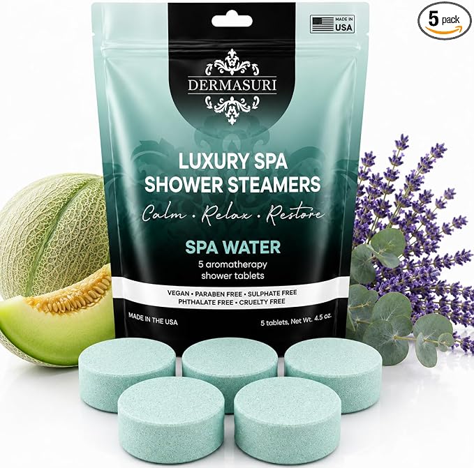 Shower Steamers Aromatherapy, Essential Oil Pods Infused for Relaxation, Shower Pods Aromatherapy - Calming, Stress Relief & Self Care Gifts for Women - Spa Water