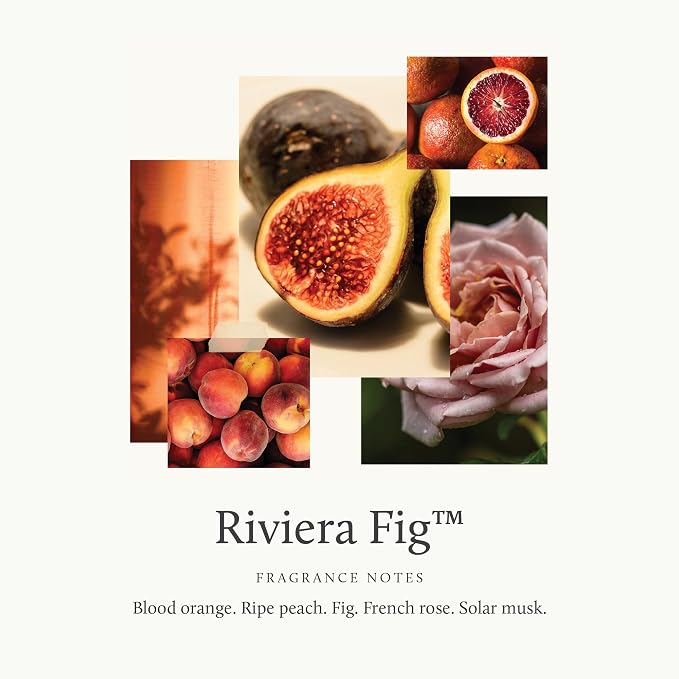 Thymes Pura Diffuser Refills – Bundle of 2 Pura Refills – for Use in Scent Diffusers for Home – Home Fragrance Products – Scented with Blood Orange, Peach & Fig (Riviera Fig, Pack of 2)