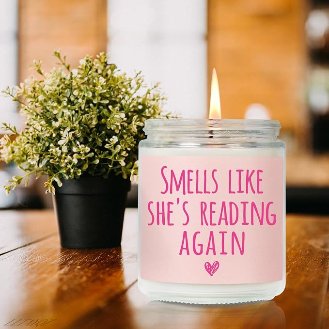 Funny Reading Themed Candle Gifts for Book Lovers, Smells Like She is Reading Again Candle, Best Friend Birthday Candles Gifts for Book Lovers, Female Bookish Decor Reader Bookworm Librarian Writer82