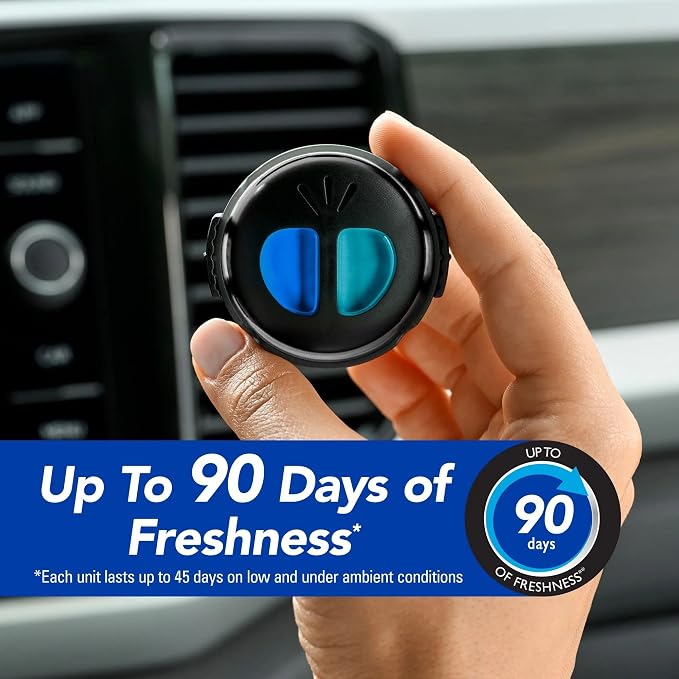 Refresh Your Car! 09875 Dual Scent Mini Diffusers, New Car/Cool Breeze Scent