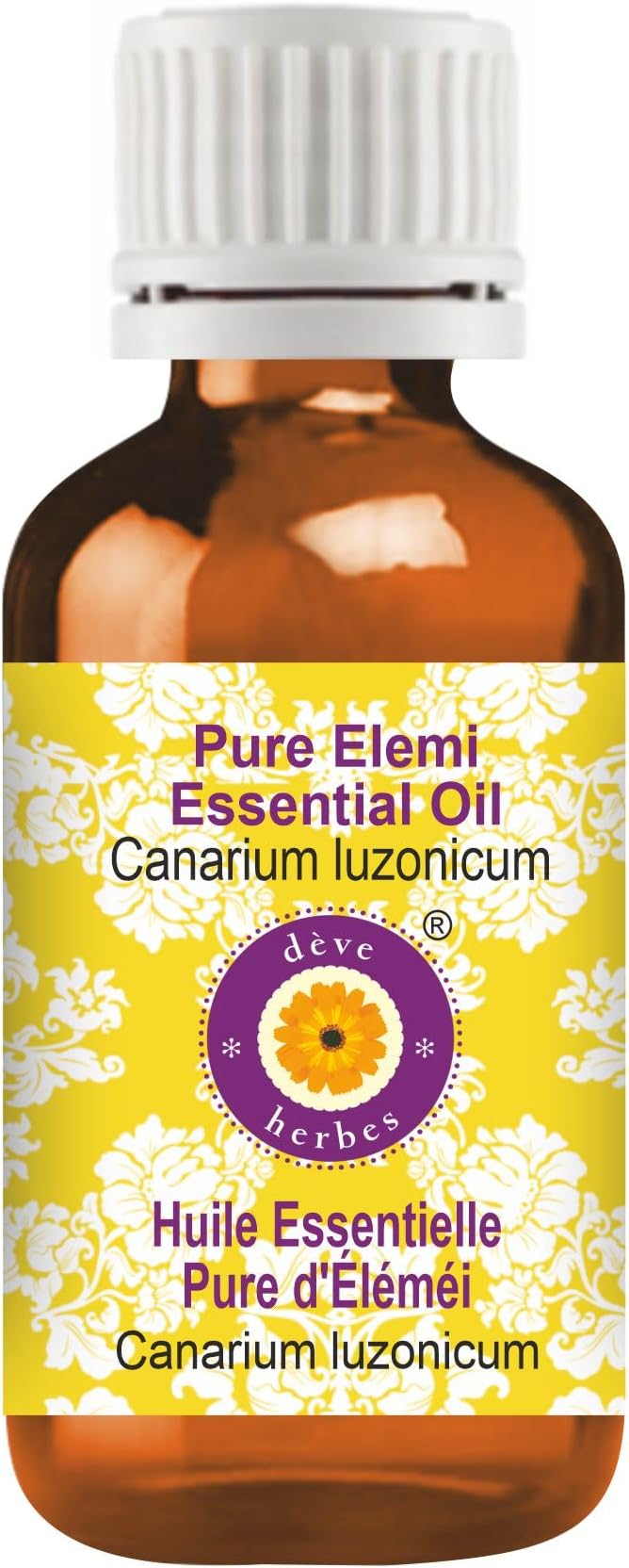 dève herbes Elemi Essential Oil (Canarium luzonicum) Pure | Non-Sticky | Non-Greasy | Lightweight | Men & Women | All Skin Types | Steam Distilled 15ml (0.5 oz)