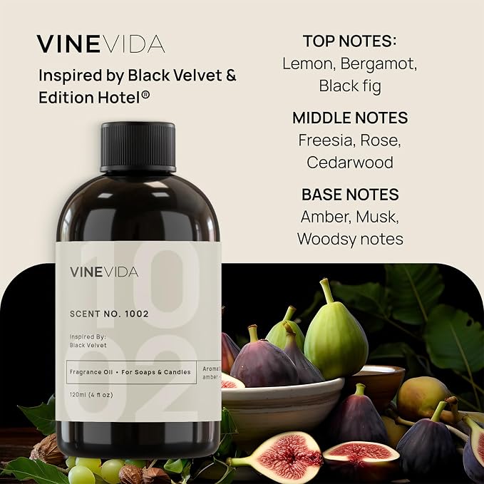 VINEVIDA 4oz Natural Fragrance Oil - Scents No.1002 for Candle & Soap Making - Made in USA