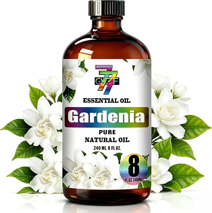 Gardenia Essential Oil, Gardenia Oils, for Diffuser, Humidifier, DIY Candles, Soap, Home, Office, Gift, Essential Oil, GV77ZF Gardenia Fragrance Oil - 8 fl oz (240 ml)