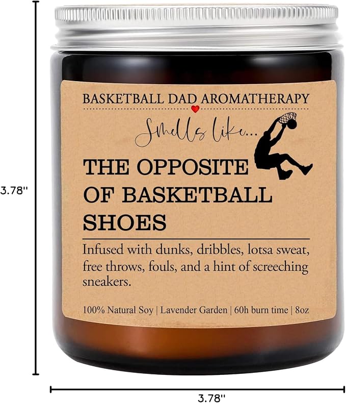 Basketball Dad Candle, Father's Day Present, Birthday Gift for Basketball Team Dad, Appreciation Candle
