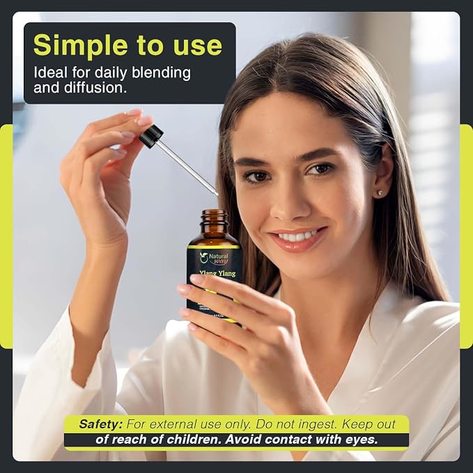 Ylang Ylang Essential Oil for Diffusers | Natural Aroma Oil for Home Fragrance, Humidifier & DIY Candle Making, Long Lasting Scent for Office, Bedroom & Soothing Scent 4 Fl Oz (120 mL)