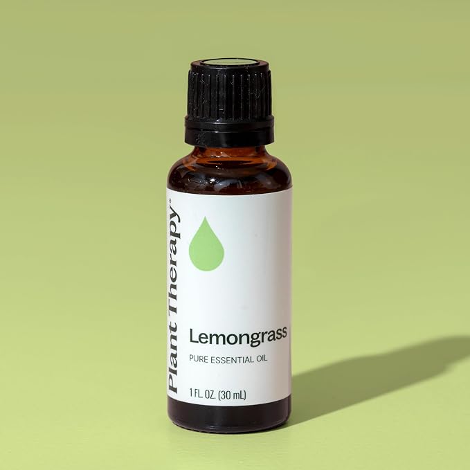 Plant Therapy Lemongrass Essential Oil, 30 mL (1 oz), 100% Pure, Undiluted Essential Oil, Great for Deodorizing the Air and Supporting Immune System