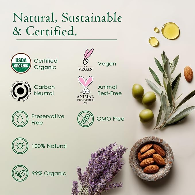 Ancient Greek Remedy Body Oil - Organic After Shower Face Oil & Body Moisturizer for Dry Skin - Almond, Jojoba, Olive, Lavender, Vitamin E Oils - Natural Clean Facial Skincare for Women & Men 4 oz