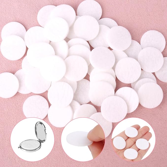 50pcs Diffuser Refill Pads, 0.9in/23mm Unscented Aroma Replacement Pads for Humidifier Air Purifier Plug-in Diffuser Car Vent Clips Home and Office Use
