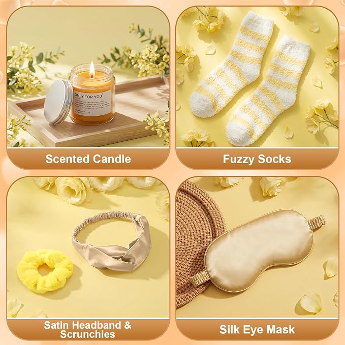 11 Pcs Birthday Gift for Women Mother Gifts Set Spa Gift Baskets for Women Get Well Care Package for Mom Her Wife Friend
