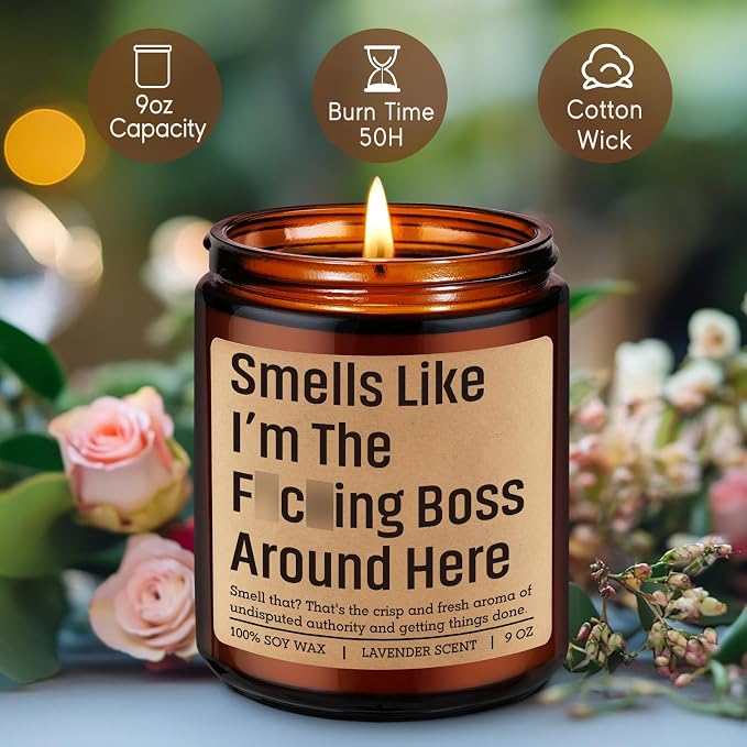 Fairy's Gift Candle, Boss Gifts for Women Men, Entrepreneur Gifts for New Business Owner - Mothers Day, Boss Birthday, Company Presents for New Boss Lady - Funny Small Business Owner Presents Ideas