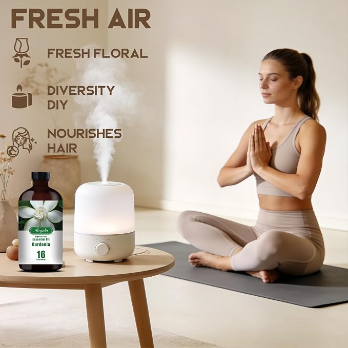 Gardenia Essential Oil, Gardenia Oil for Diffuser, Humidifier, DIY Candle, Soap, Romantic Scent, Massage, Gift Ready,Gardenia Fragrance Oil - MLYNKL Essential Oils (16.33 fl oz / 490ml)