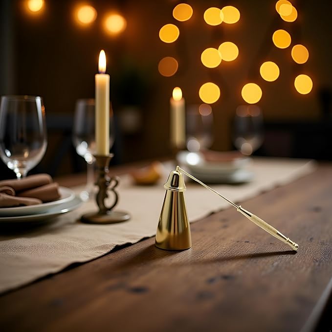 Gold Metal Candle Snuffer Wick Snuffer with Long Handle Candlesnuffers Candle Sleeves Candlesnuffer Accessories