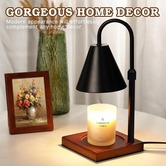 Modern Candle Warmer Lamp 2 Pack, Dimmable Candle Lamp Warmer with Timer, Mothers Day Birthday Gifts for Women Who Have Everything, Height Adjustable Candle Lamp, Cozy Living Room Bedroom Decor