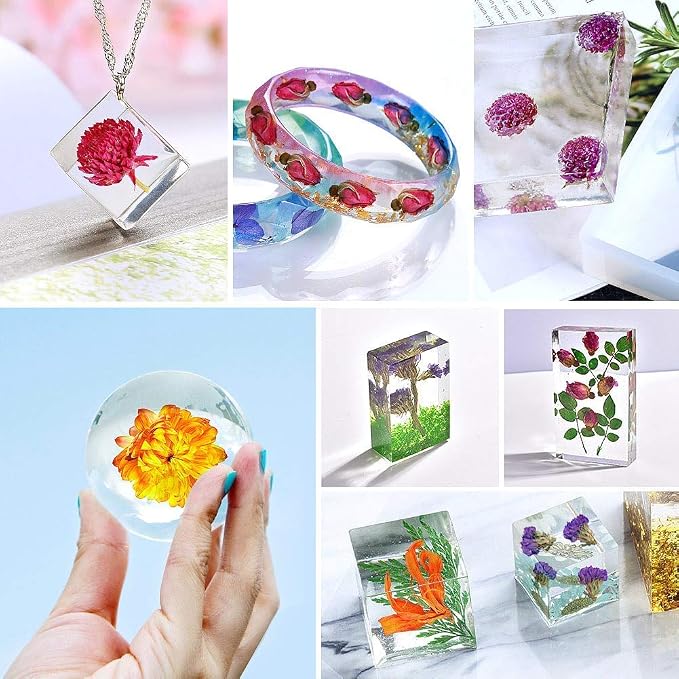 24 Bags Dried Flowers,100% Natural Dried Flowers Herbs Kit for Soap Making, DIY Candle Making,Bath - Include Rose Petals,Lavender,Don't Forget Me,Lilium,Jasmine,Rosebudsand More