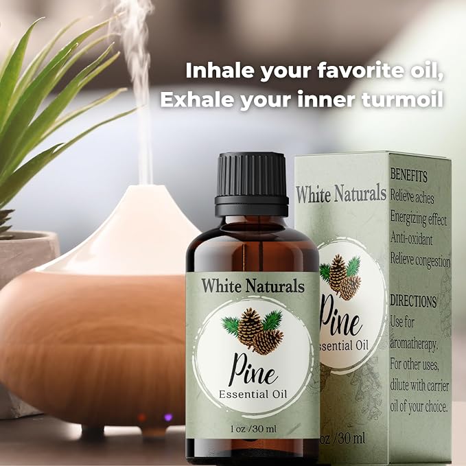 Pure Pine Essential Oil, Woodsy and Fresh to Relax and Cleaner Air - Natural, Undiluted, Premium Therapeutic Grade, Perfect for Aromatherapy, Diffuser, Skin, DIY Candle Making 1 oz Bottle with Dropper