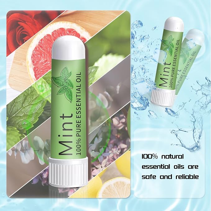 Hion Nausea Relief Inhaler-Mint, Natural Essential Oils Inhalers