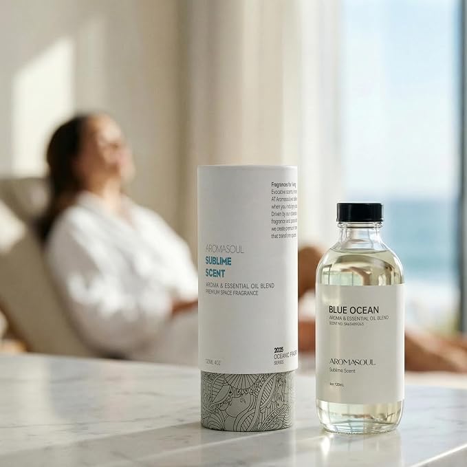Hotel Diffuser Oil Blue Ocean Scent - Premium Fragrance Oil for Ultrasonic and Waterless Diffuser - 120 mL, 4 fl oz