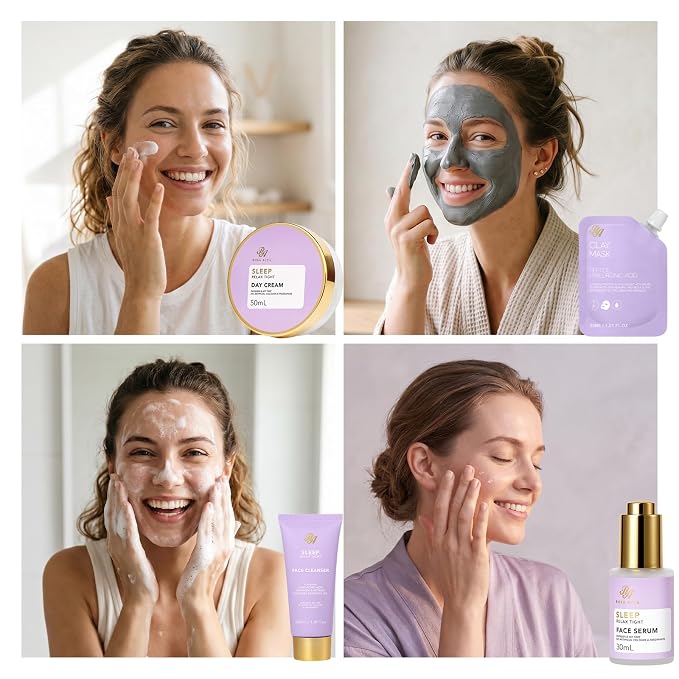 Gifts for Women, Lavender 32 Pcs Bath & Body Gifts Basket Set for Women, Hydrating Facial Skin Care Set, Spa Basket Self-Care Set, Face Sheet Mask, Birthday Gifts, Christmas, Mothers Day, Anniversary