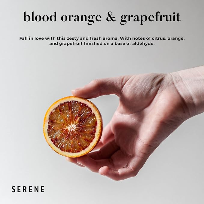 Hidden Label Blood Orange & Grapefruit Soy Candle, 30oz 3-Wick, 65H Burn | Gradient Frosted Glass Jar, Strong Citrus Scent Throw for Large Spaces, Clean Non-Toxic Formula, Gift-Ready Luxury