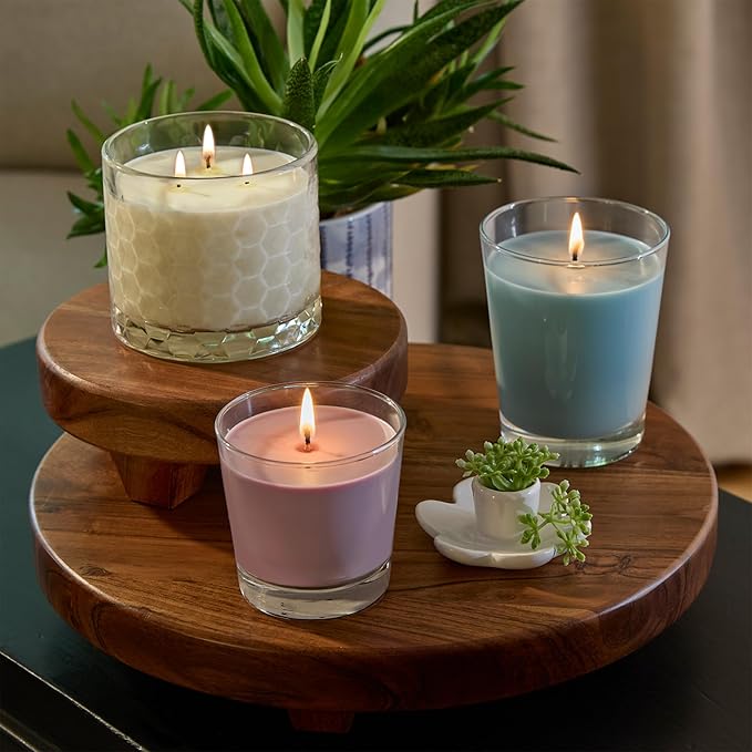 Root Candles Scented Candles Honeycomb Veriglass Premium Handcrafted Beeswax Blend Candle, Large, Lavender Vanilla