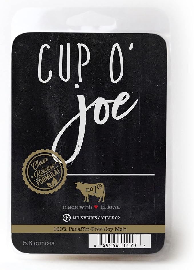 Milkhouse Candle Company Cup O' Joe Soy Wax Melts - Robust Coffee | Vanilla & Cinnamon | Hazelnut Scented - 5.5 oz, Hand-Poured, Made in the USA