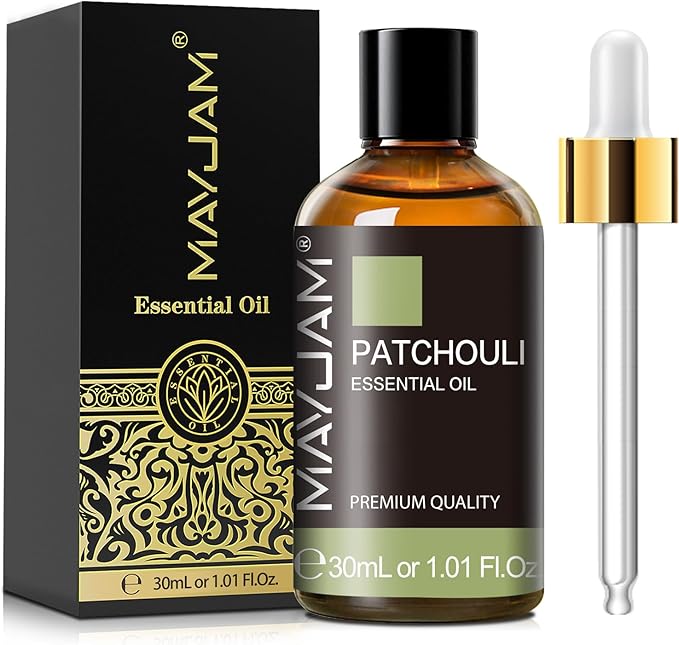 MAYJAM Patchouli Essential Oil, 1.01FL.OZ Essential Oils, Use with Diffuser, During Yoga, Massage, Bath, Patchouli Oil(30ml)