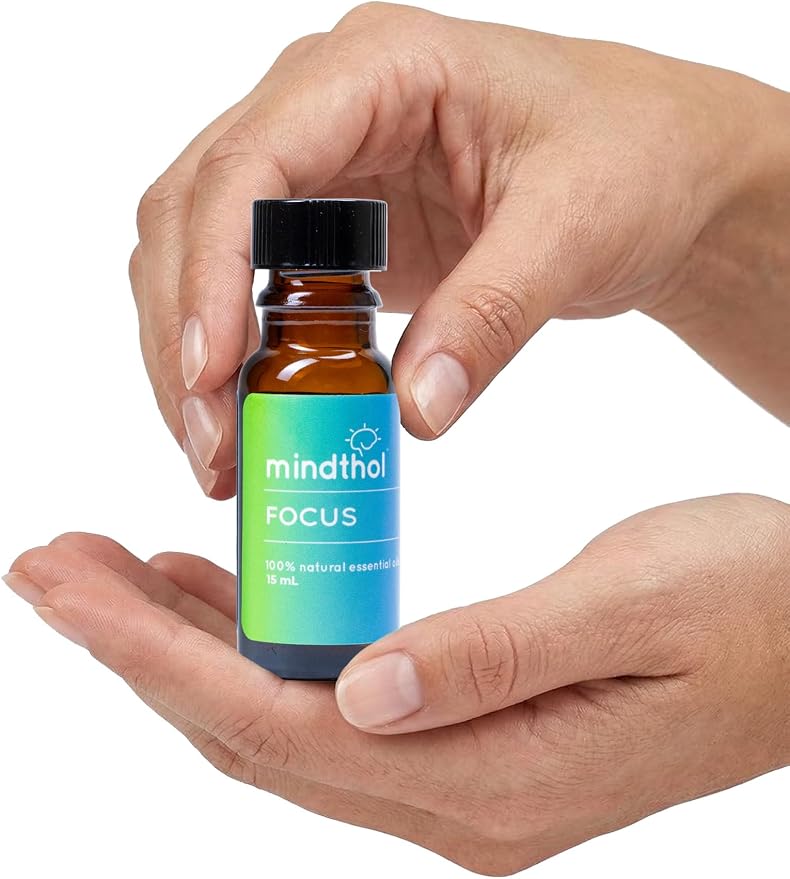 Focus Essential Oil 15ml - 100% Pure Blend for Mental Clarity, Concentration & Alertness - Peppermint, Lemon, Rosemary & Frankincense