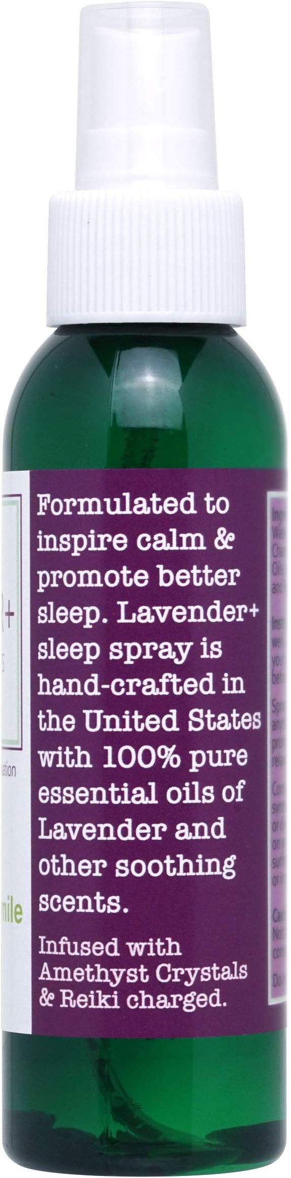 Lavender Sleep Spray for Pillows, Linens & Pajamas – Natural Calming Lavender & Vanilla Aromatherapy Mist with Amethyst & Reiki Energy. Deep Sleep + Bedtime Relaxation for Adults & Kids. 4 Ounce (1)