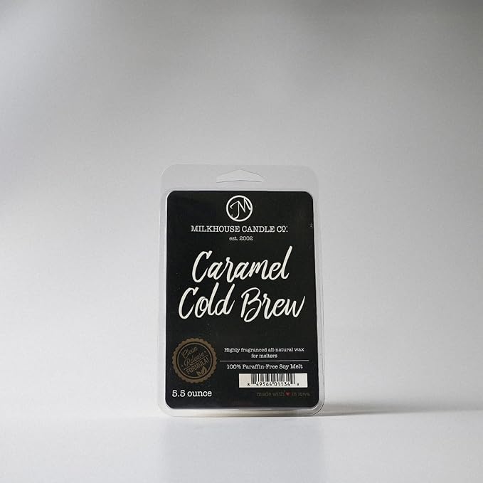 Milkhouse Candle Company Caramel Cold Brew Soy Wax Melts - Cold Brew Coffee | Milk Chocolate | Caramel & Vanilla Scented - 5.5 oz, Hand-Poured, Made in the USA