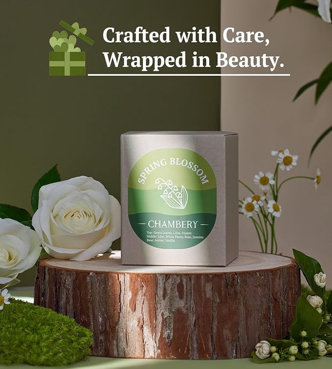 Spring Blossom Candle | New England Countryside View | Light Floral Fragrance Perfect for Spring | Ideal for Mother’s Day Gifting | Soy Wax with Lead-Free Cotton Wick | 55-Hour Burn