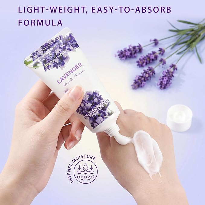 BODY & EARTH Spa Gift Baskets for Women 11pcs Lavender Gift Sets with Bubble Bath, Shower Gel, Body Lotion, Mom Birthday Gifts, Spa Kit, Purple Gift for Her, Mothers Day Gifts for Mom