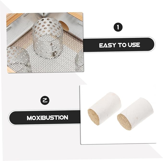 NOLITOY 4pcs Box Moxibustion Tool Moxa Box Burner Case Wooden Moxibustion Burner Portable