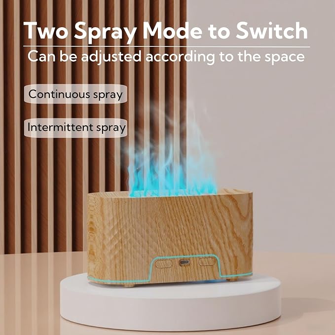 Portable Small Humidifier Dual Nozzle - Large Cool Mist Humidifiers Double Spray Ports, Water Shortage Protection, Ultra-Quiet, Mini Humidifier for Bedroom Plants Office Car Travel (Flame White)