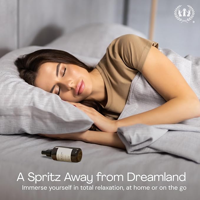 Muse Apothecary Pillow Ritual - Aromatic, Calming and Relaxing Pillow Mist, Linen and Fabric Spray - Infused with Natural Aromatherapy Essential Oils - 4 oz, Bergamot + French Lavender + Sandalwood