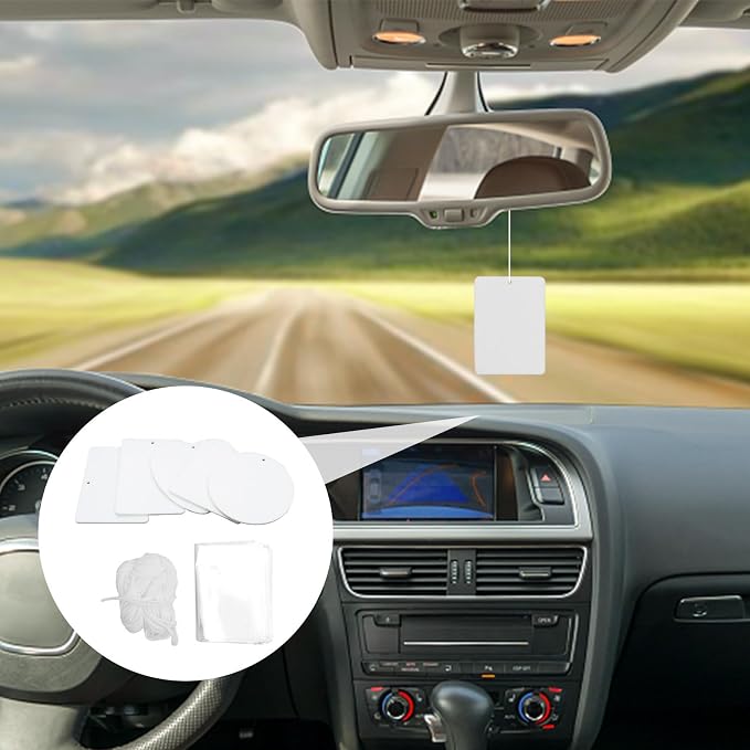 1set Car Aromatherapy Diffuser Refill Pad with Felt Pads and Scented Replacement Tablets for Air Freshening Portable Easy to Use Safe Materials for Vehicle Air Purification