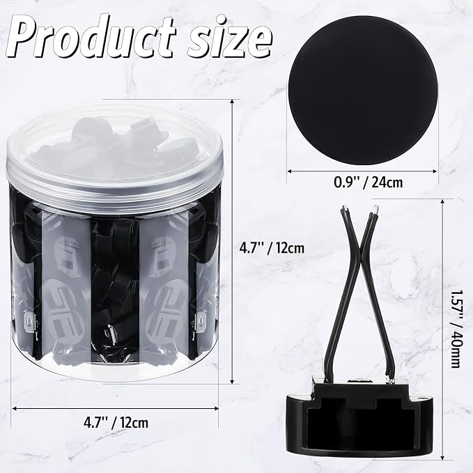 100 Pcs Metal Car Air Vent Clips with Plastic Slot Head Auto Freshener Clips Perfume Clip Replacement Air Conditioner Outlet Clips for Office Home, Black, 40 x 24 mm