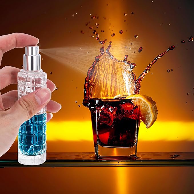 Cabilock 1 oz Glass Cocktail Atomizer, Refillable Bitters Sprayer Bottle, Empty Fine Mist Spray Bottle for Vermouth, Cocktail Garnish, Bar Tools, Travel and Small Liquid Storage
