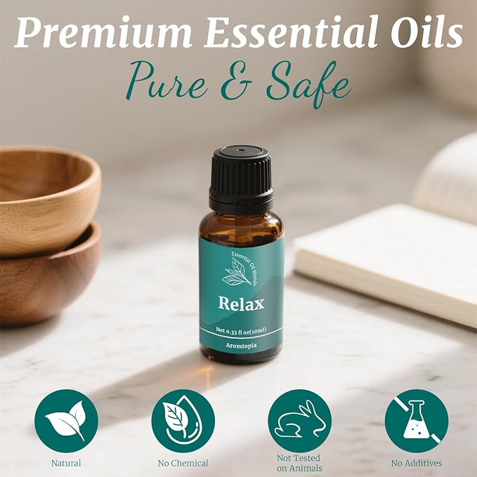 Essential Oil Blends for Diffusers, 6x10ml Well-Being Gift Kit | IFRA Certified, for Diffuser, Candle, Soap Making
