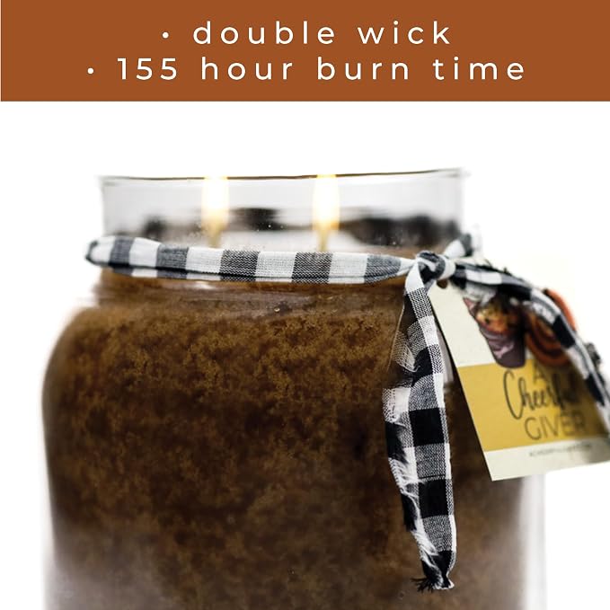 A Cheerful Giver - Praline Caramel Sticky Buns - 34oz Papa Scented Candle Jar - Keepers of the Light - 155 Hours of Burn Time, Candles Gifts for Women