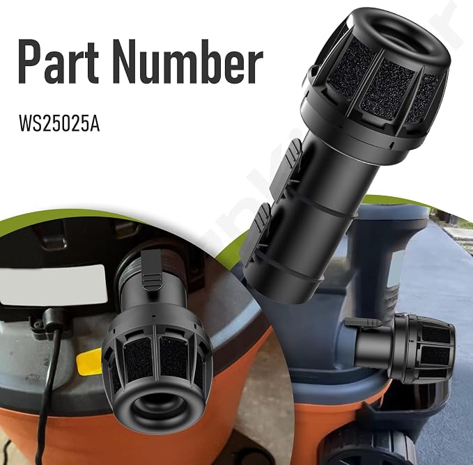 VT2525 & WS25025A 2.5 Inch Muffler/Diffuser Accessory for Ridgid Wet/Dry Vacuums, Fits Most Vacs With A Standard 2-1/2" Exhaust Port, To Reduce Blowing Dust and Debris