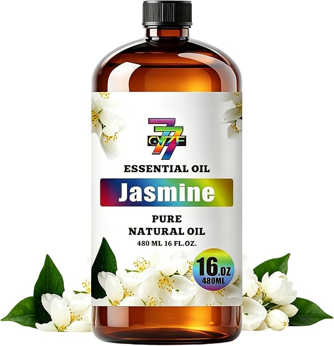 Jasmine Essential Oil, Jasmine Oils, for Diffuser, Massage, Humidifier, DIY Candles, Soap, Bedroom, Yoga, Gift, Essential Oil, GV77ZF Jasmine Fragrance Oil - 16 fl oz (480 ml)
