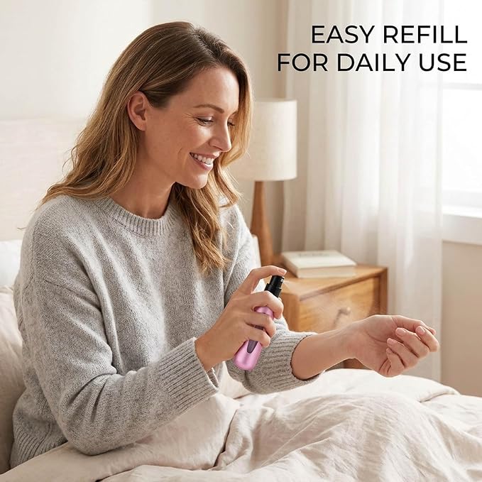 Travel Perfume Bottle Refillable, 13PCS Mini Portable Perfume Atomizer Set for 5ML On-the-Go Fragrance Refresh, Ideal for Frequent Travelers and Business Professionals
