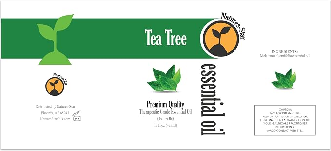 Natures-Star Tea Tree Essential Oil - Therapeutic Grade Essential Oil for Aromatherapy, Diffuser, Soap & Candle Making
