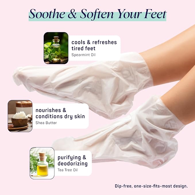 SpaLife 10 Piece Korean Face Mask & Moisturizing Hand Gloves Set | Foot Mask Socks for Dry Cracked Hands & Feet | Korean Skincare Cuticle Repair Mask Women | Self Care Gifts for Women | 10 Pack