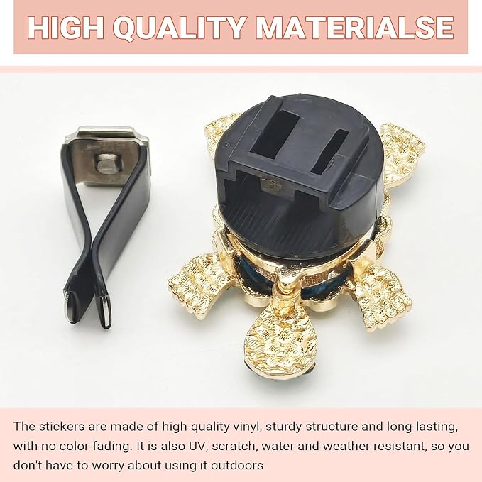 2 PCS Sea Turtles Car Air Vent Clips, Cute Tortoise Car Air Conditioning Outlet Clip, Bling Rhinestone Ocean Theme Vent Diffuser, Universal Auto Interior Decor for Women Girl (Blue)