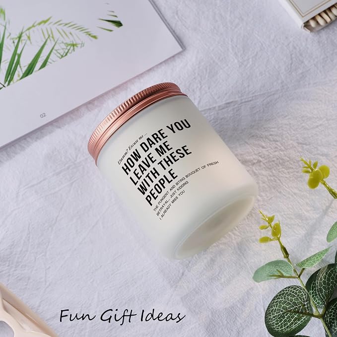 Unique Farewell Gifts for Women Coworkers & Bosses: Funny Employee Going Away Gifts - 'Goodbye, New Job' Good Luck Candle for Work Bestie